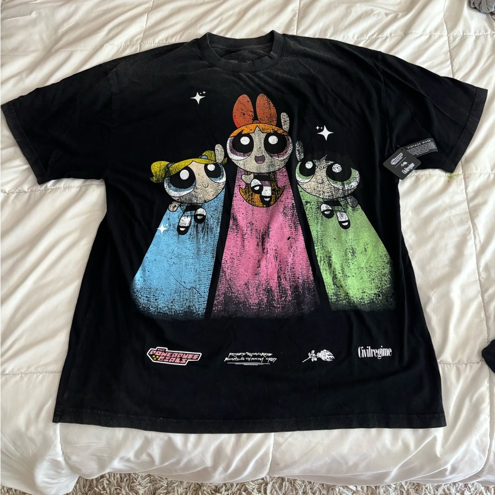 CIVIL REGIME “POWERPUFF GIRLS” BLACK VINTAGE SZ XL